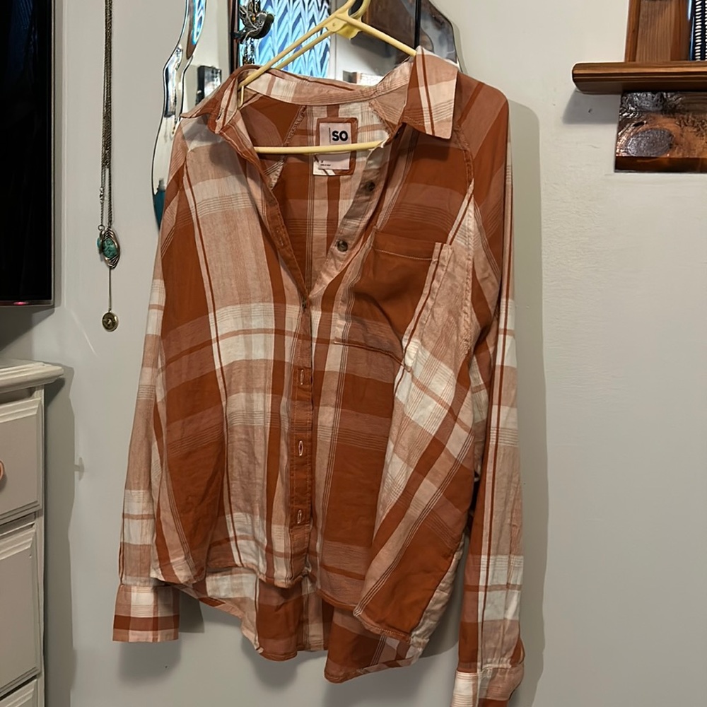 Cute orange and cream flannel